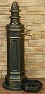 ROMA Brunnen + Wasserhahn 1/2" Antikgold 98/32/48cm