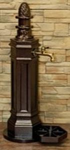 ROMA Brunnen + Wasserhahn 1/2" Hammerbronze 98/32/48cm