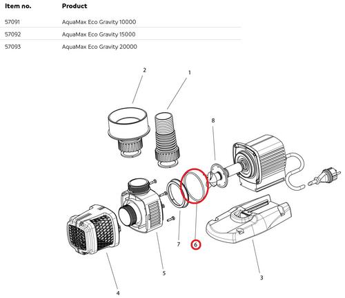 Oase tesnenie pre AquaMax Eco 8000, NBR 78 x 4,3 SH70