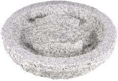 Žulové kamenné napájadlo s 2 rybami, D40 cm